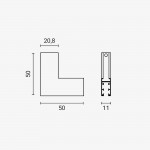 Eckstück Außenseite vertikal Magnetic Line M05