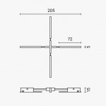 Verbinder X-Form Magnetic Line M05