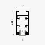 Aufbauschiene Magnetic Line M05 1m
