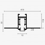 Einbauschiene Magnetic Line M05 2m Einbauschiene Magnetic Line M05 2m