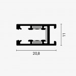 Bogenschiene vertikal Magnetic Line M05