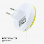 Nachtlichtstecker 0,5W Smiley mit Schalter Nachtlichtstecker 0,5W Smiley mit Schalter