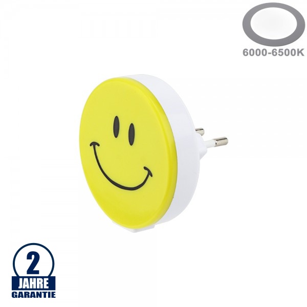 Nachtlichtstecker 0,5W Smiley mit Schalter Nachtlichtstecker 0,5W Smiley mit Schalter