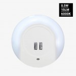 Nachtlichtstecker 0,5W mit USB Anschluss Nachtlichtstecker 0,5W mit USB Anschluss