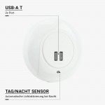 Nachtlichtstecker 0,5W mit USB Anschluss Nachtlichtstecker 0,5W mit USB Anschluss