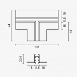 Einbau T-Stück Magnetic Line M05 Einbau T-Stück Magnetic Line M05