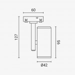 7W LED Punktstrahler Design Magnetic Line M05 Warmweiß