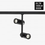 14W LED Punktstrahler Design 2-flammig Magnetic Line M05 Warmweiß 14W LED Punktstrahler Design 2-flammig Magnetic Line M05 Warmweiß