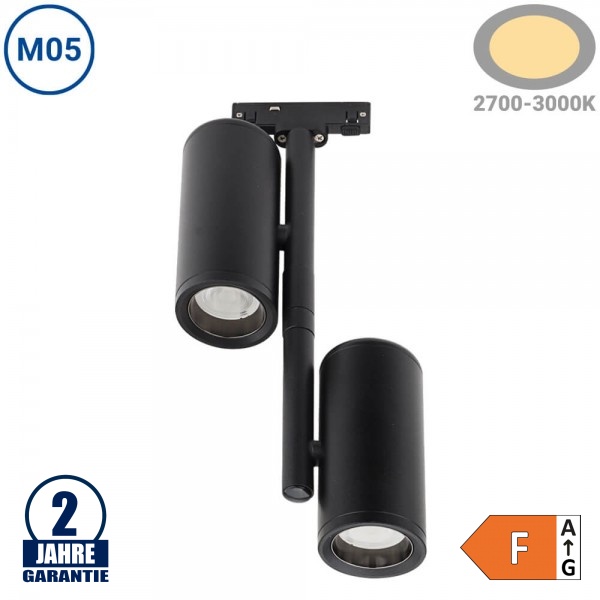 14W LED Punktstrahler Design 2-flammig Magnetic Line M05 Warmweiß 14W LED Punktstrahler Design 2-flammig Magnetic Line M05 Warmweiß