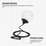 5W LED Kugelleuchte abgehängt Magnetic Line M05 Warmweiß