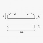 12W LED Linearleuchte Magnetic Line M05 Warmweiß 12W LED Linearleuchte Magnetic Line M05 Warmweiß