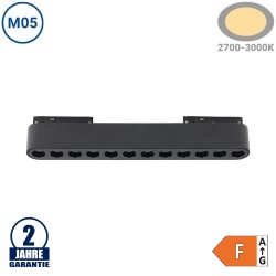 12W LED Linearleuchte 12-flammig Magnetic Line M05 Warmweiß