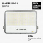 300W LED Fluter Professional Grau 100cm Anschlusskabel Neutralweiß 300W LED Fluter Professional Grau 100cm Anschlusskabel Neutralweiß