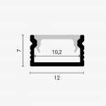 LED Profil 12x7mm Alu eloxiert 2m LED Profil 12x7mm Alu eloxiert 2m