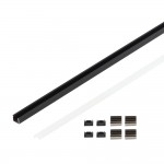 LED Profil 12x10mm Alu Schwarz 2m