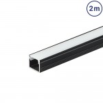 LED Profil 12x10mm Alu Schwarz 2m