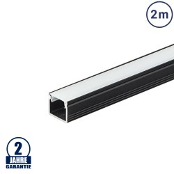 LED Profil 12x10mm Alu Schwarz 2m