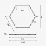 42W LED Hexagon Deckenleuchte CCT 42W LED Hexagon Deckenleuchte CCT