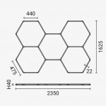 192W LED Hexagon Deckenleuchte CCT